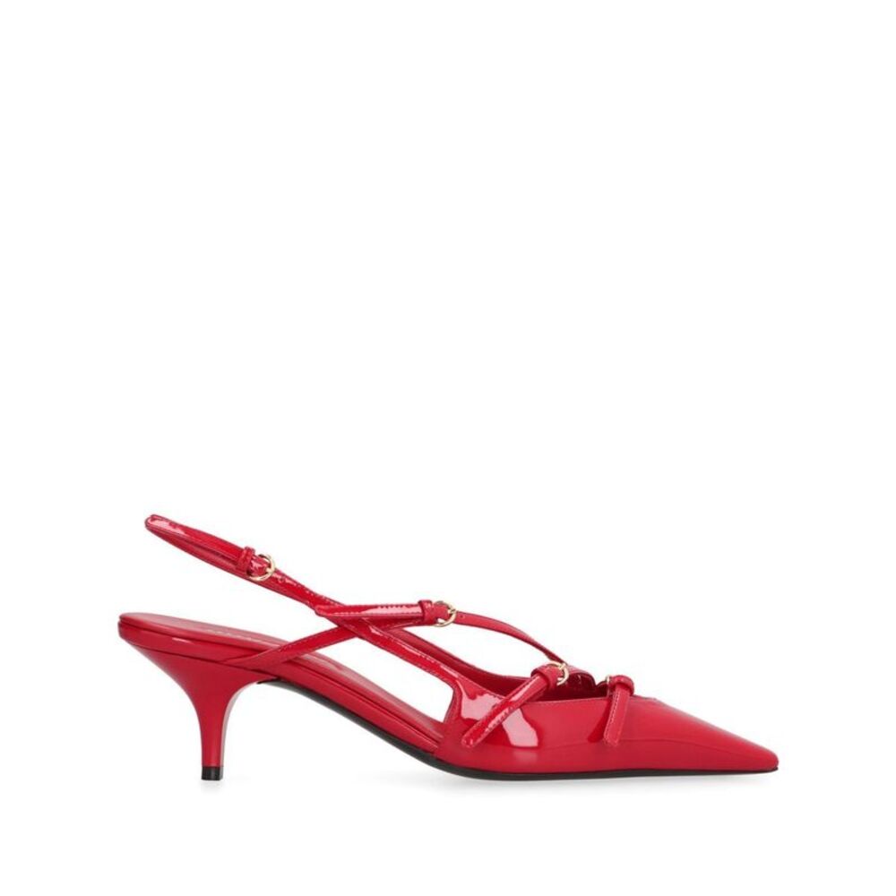 Patent Leather Slingbacks With Buckles Women